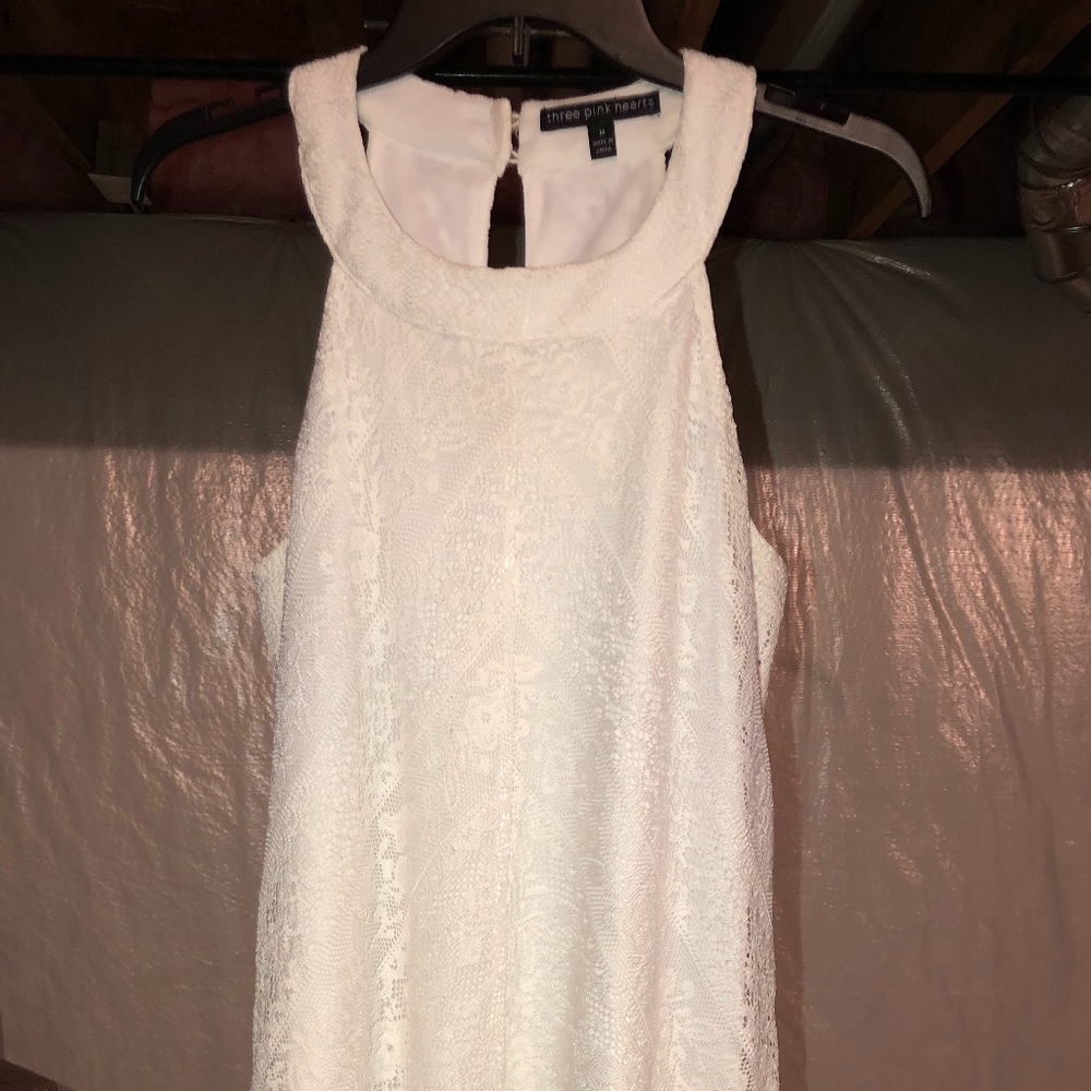 White crochet dress